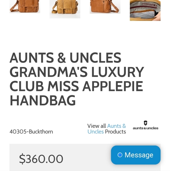Aunts and Uncles Miss Apple Pie Messenger Bag - Picture 11 of 13